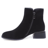 Ghete Dama Elegante Anna Viotti Piele Intoarsa D112-GAW2502 Negru