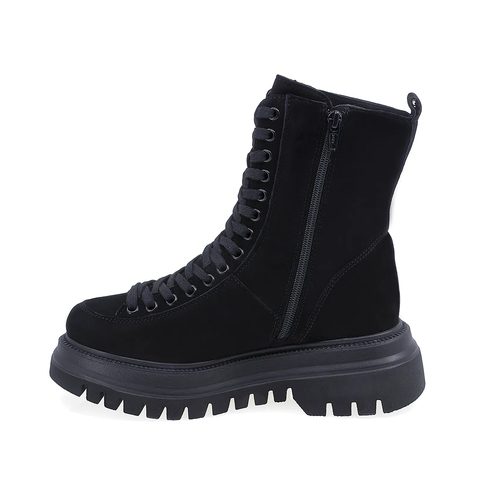 Ghete Dama Casual Anna Viotti Piele Intoarsa D44-4404 Negru