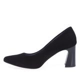 Pantofi dama eleganti Anna Viotti piele intoarsa D2889 negru
