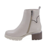 Ghete Dama Casual Anna Viotti Piele Naturala D2742 Bej