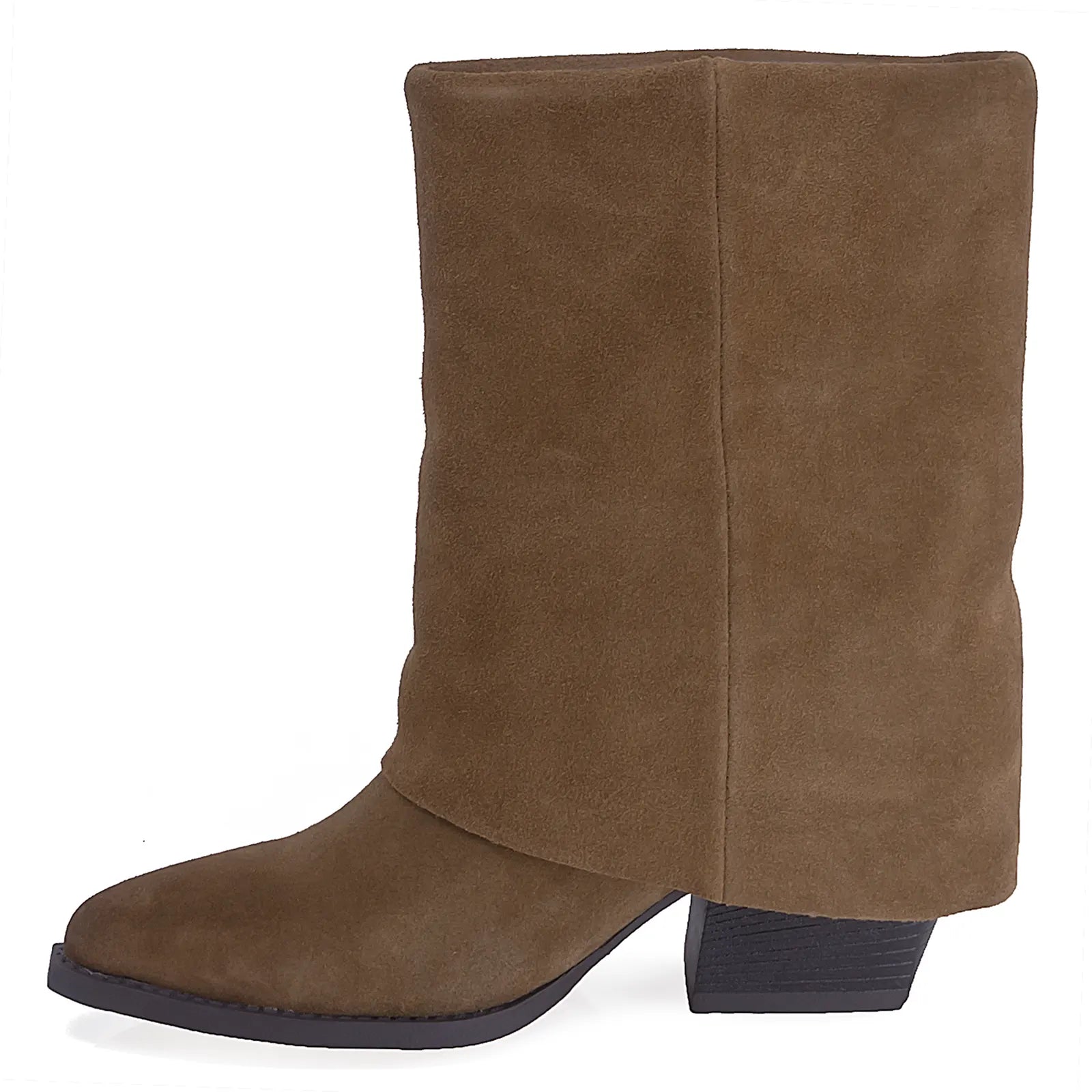 Ghete Dama Casual Anna Viotti Piele Intoarsa D115-SHN2380-29R Camel