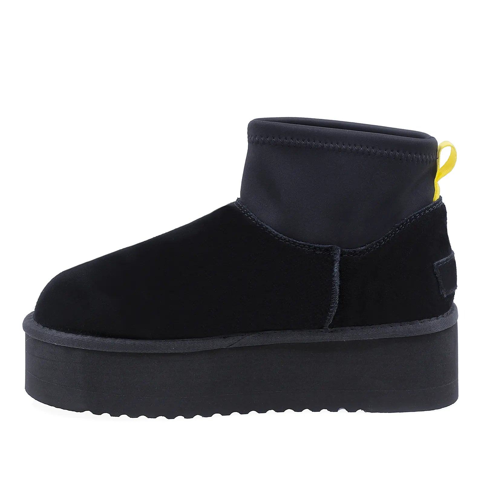 Ghete Dama Casual Anna Viotti Piele Intoarsa D113-9 Negru