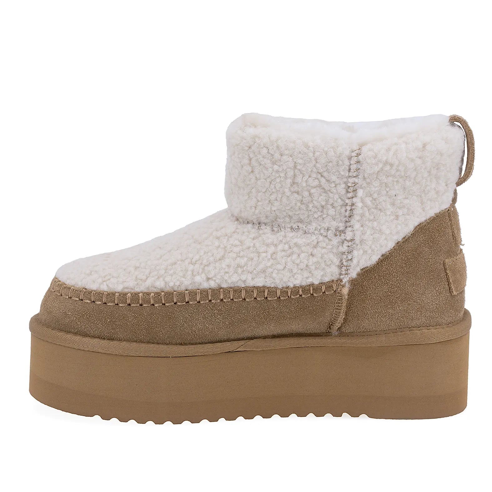Ghete Dama Casual Anna Viotti Piele Intoarsa D113-KIS Camel