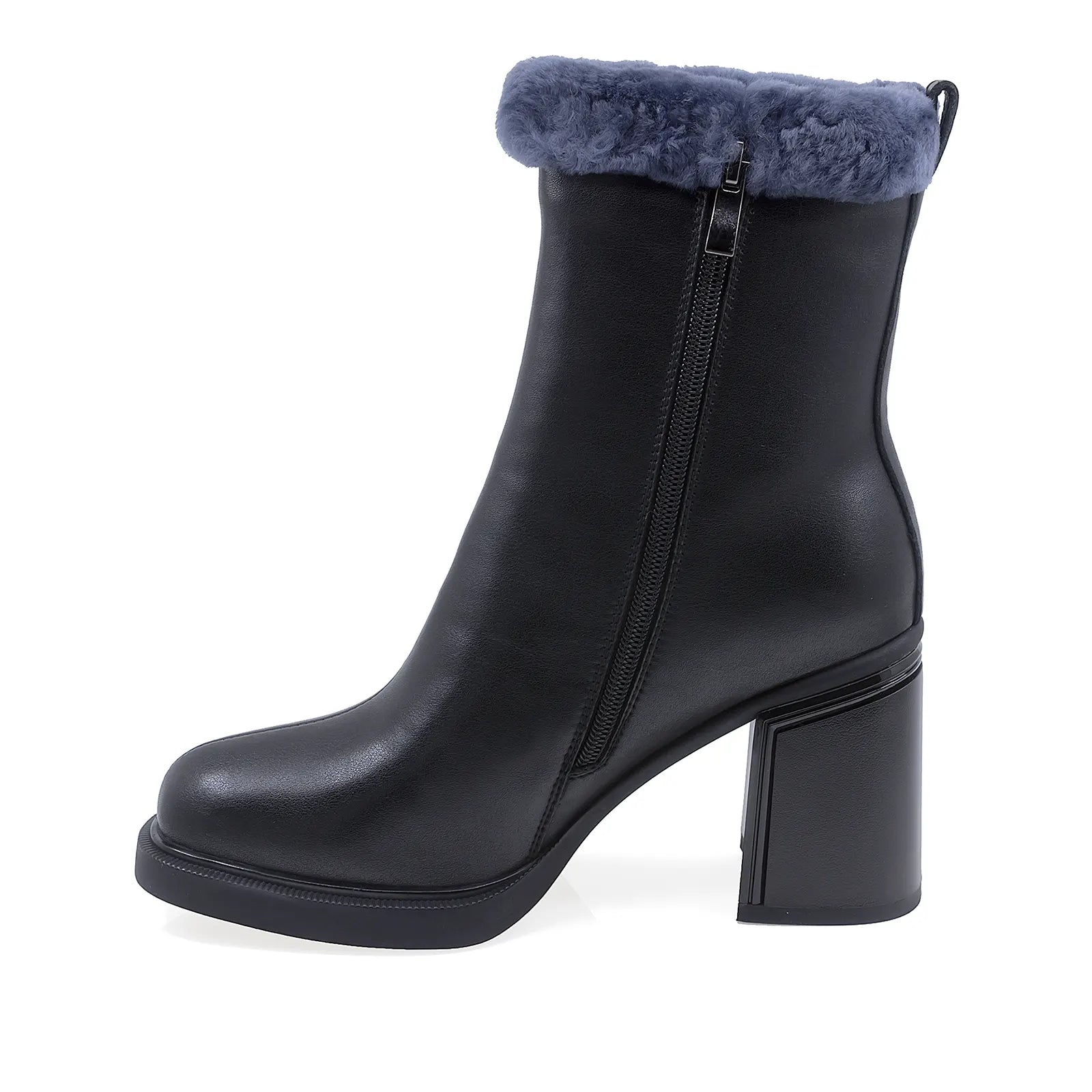 Ghete Dama Elegante Anna Viotti Piele Naturala D106-D351-K123 Negru