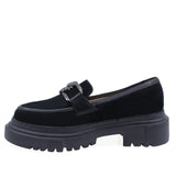 Pantofi Dama Casual Anna Viotti Piele Intoarsa D44-2498 Negru