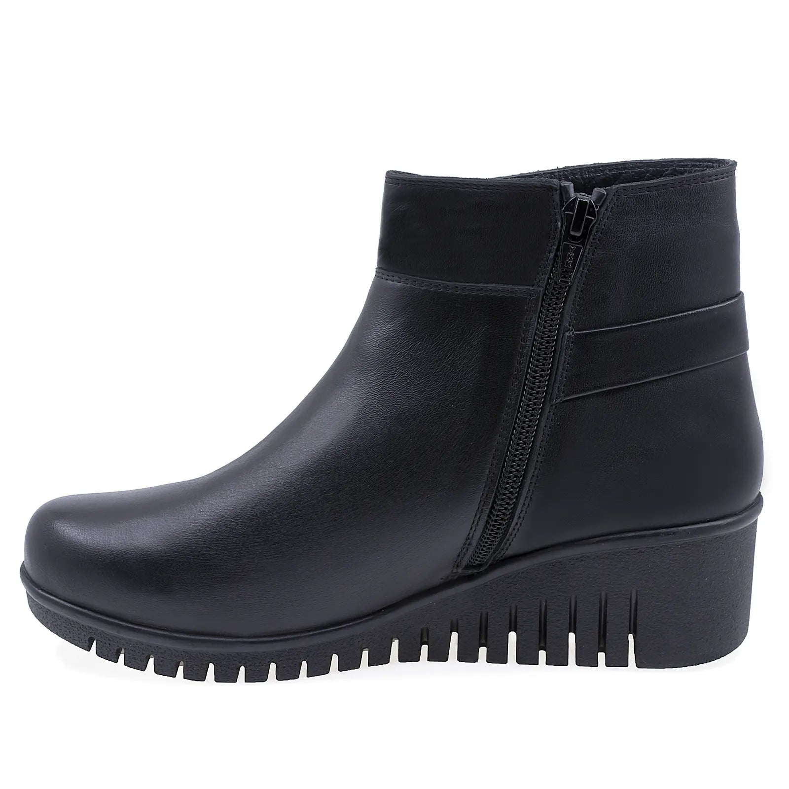 Ghete Dama Casual Anna Viotti Piele Naturala D22-5123 Negru