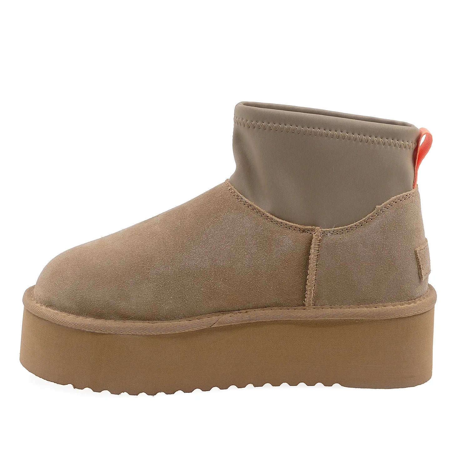 Ghete Dama Casual Anna Viotti Piele Intoarsa D113-9 Camel