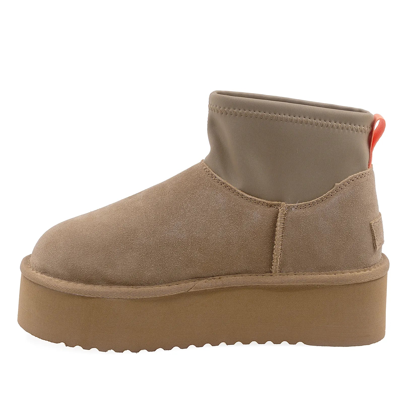 Ghete Dama Casual Anna Viotti Piele Intoarsa D113-9 Camel
