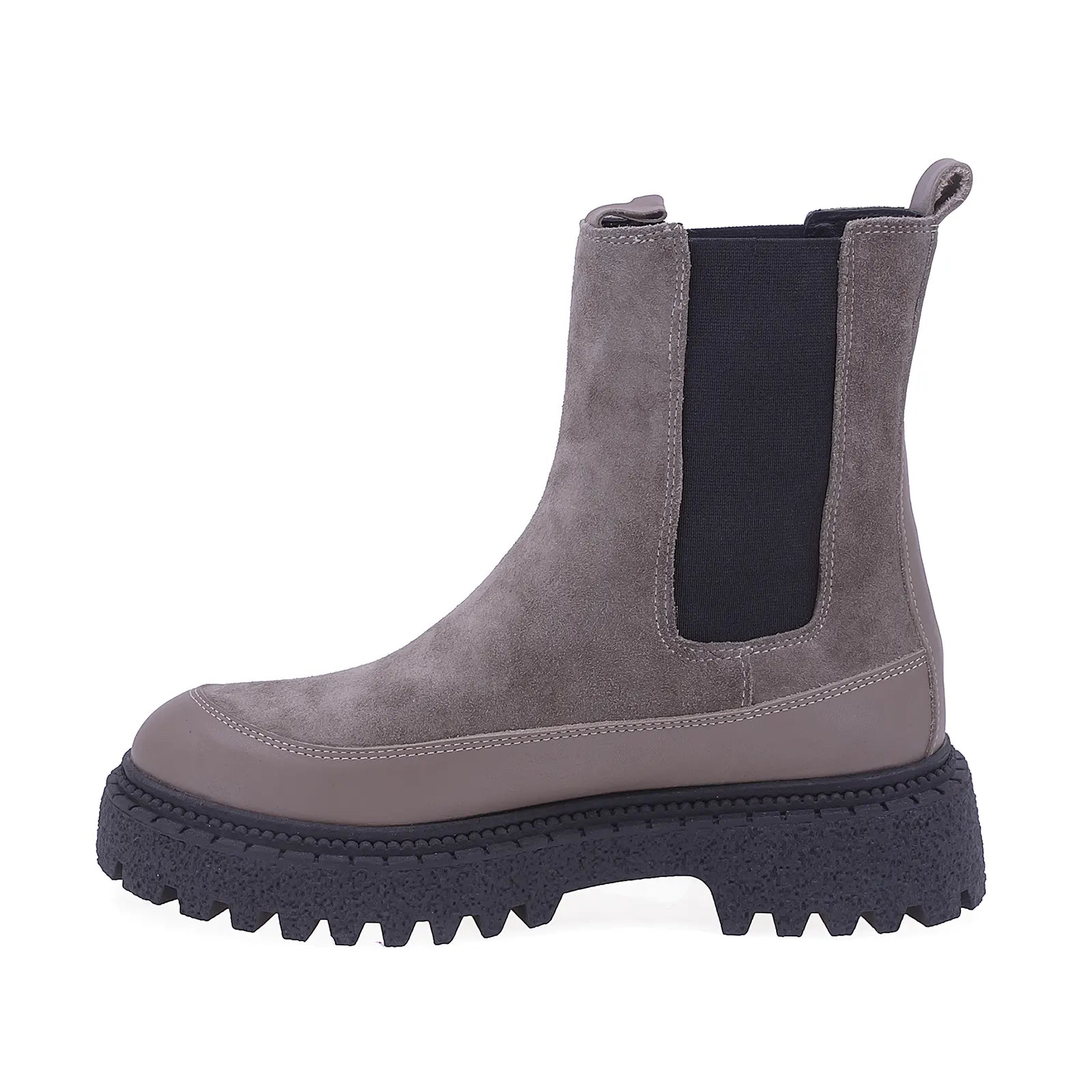 Ghete Dama Casual Anna Viotti Piele Intoarsa D30-120 Gri