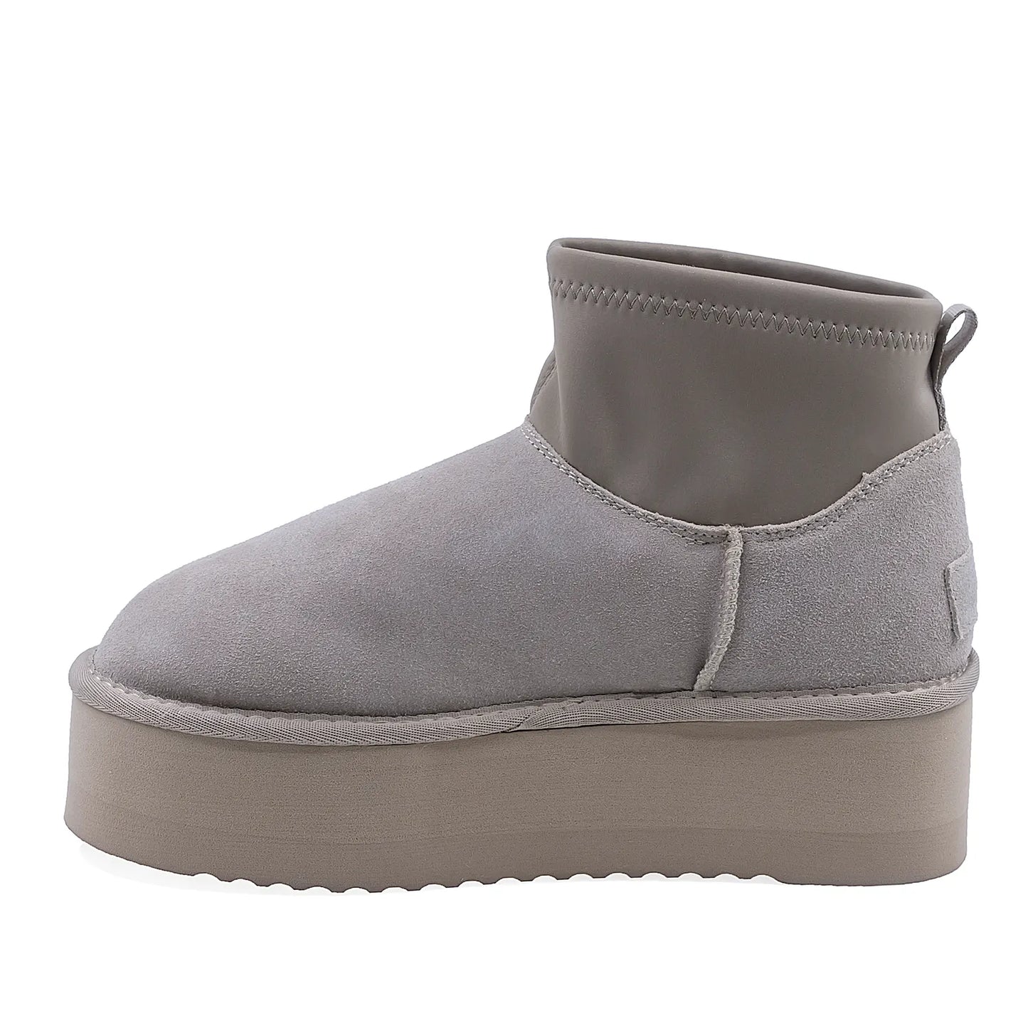 Ghete Dama Casual Anna Viotti Piele Intoarsa D113-9 Taupe