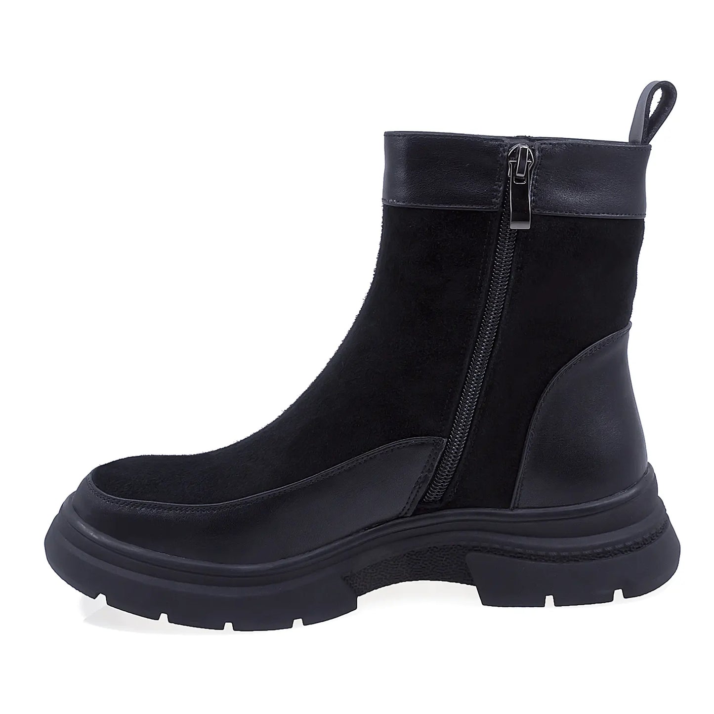 Ghete Dama Casual Anna Viotti Piele Intoarsa D112-GAW2548 Negru