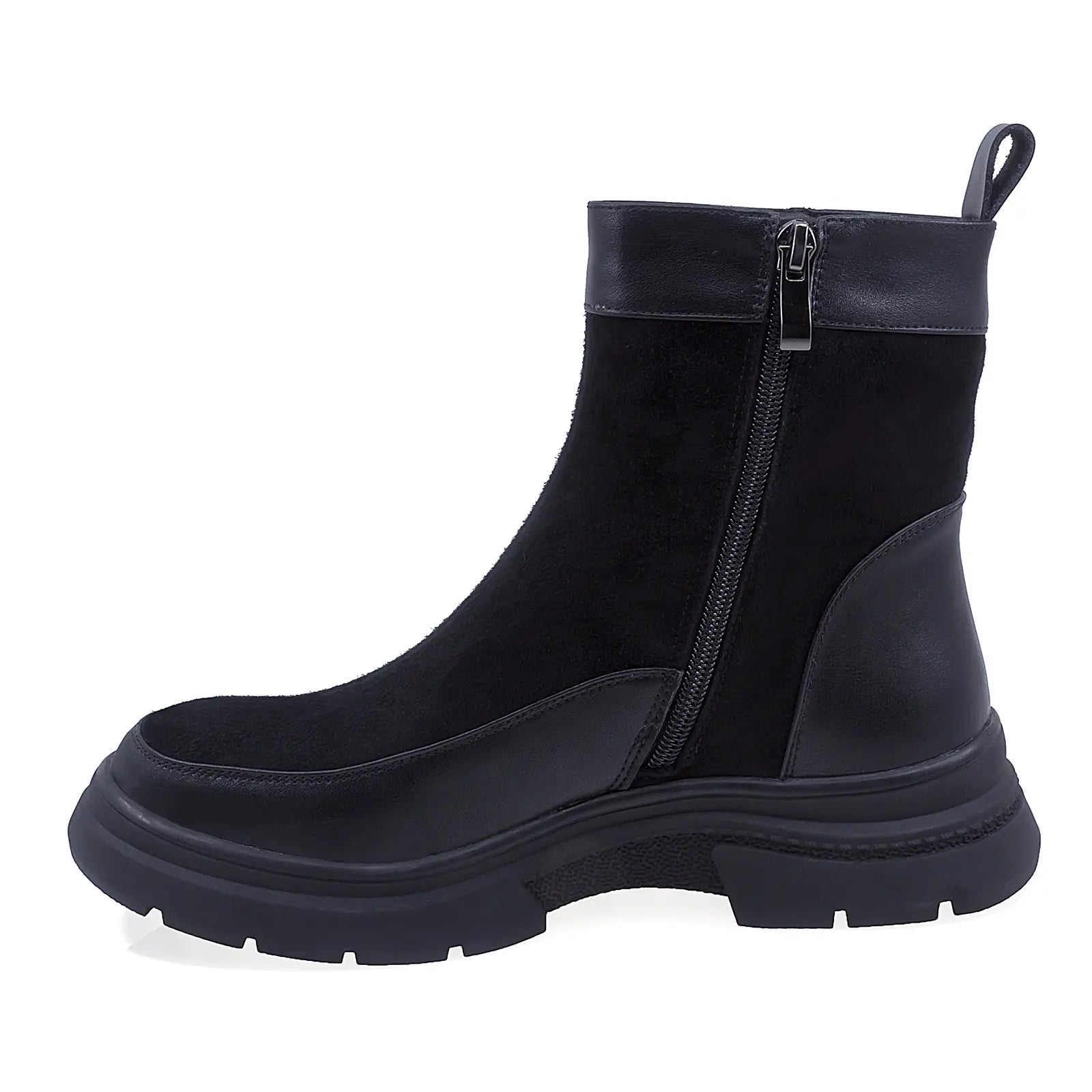 Ghete Dama Casual Anna Viotti Piele Intoarsa D112-GAW2548 Negru