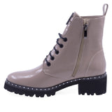 Ghete Dama Casual Anna Viotti Piele Lacuita D2301 Bej