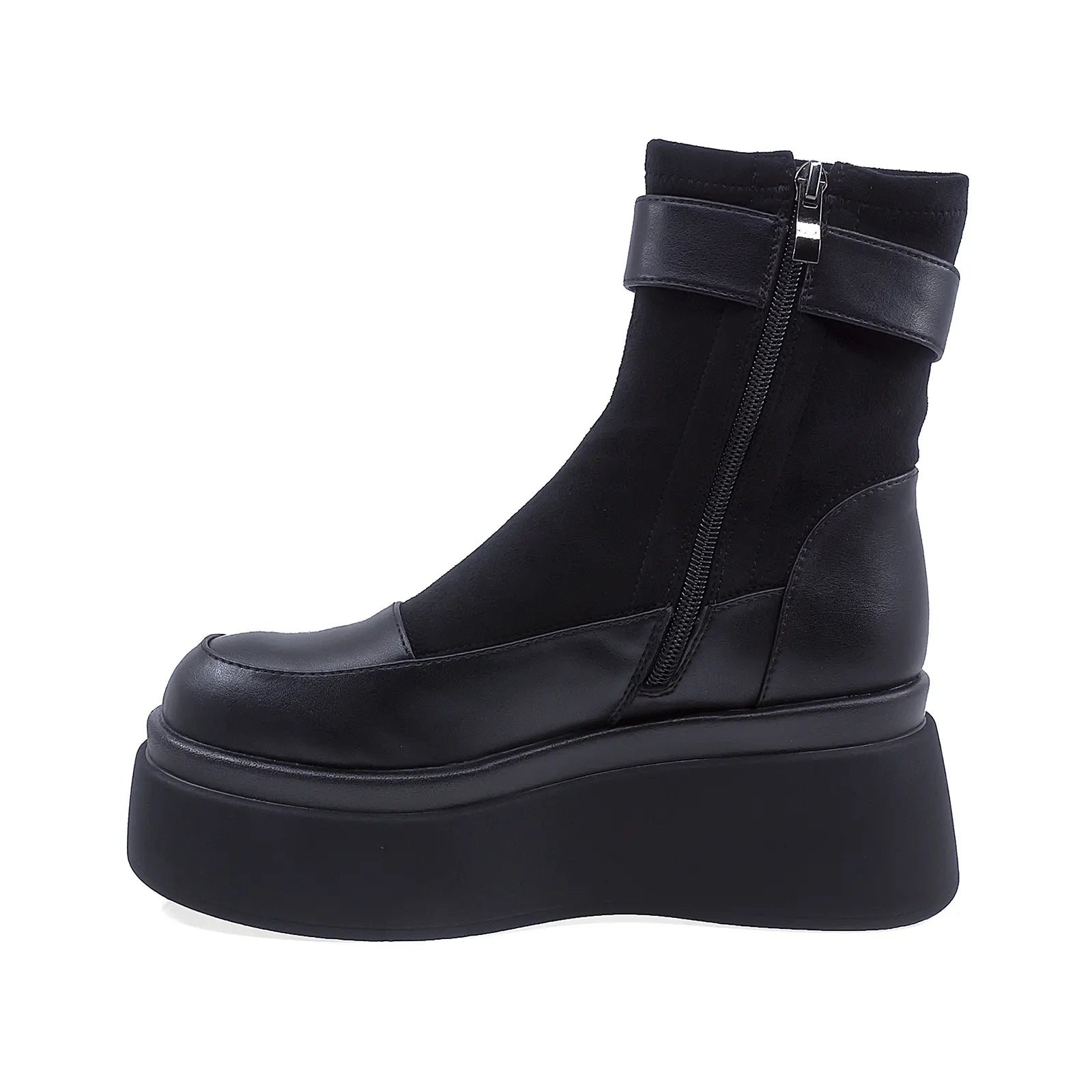 Ghete Dama Casual Anna Viotti Piele Intoarsa D106-F8365-C5966-11 Negru