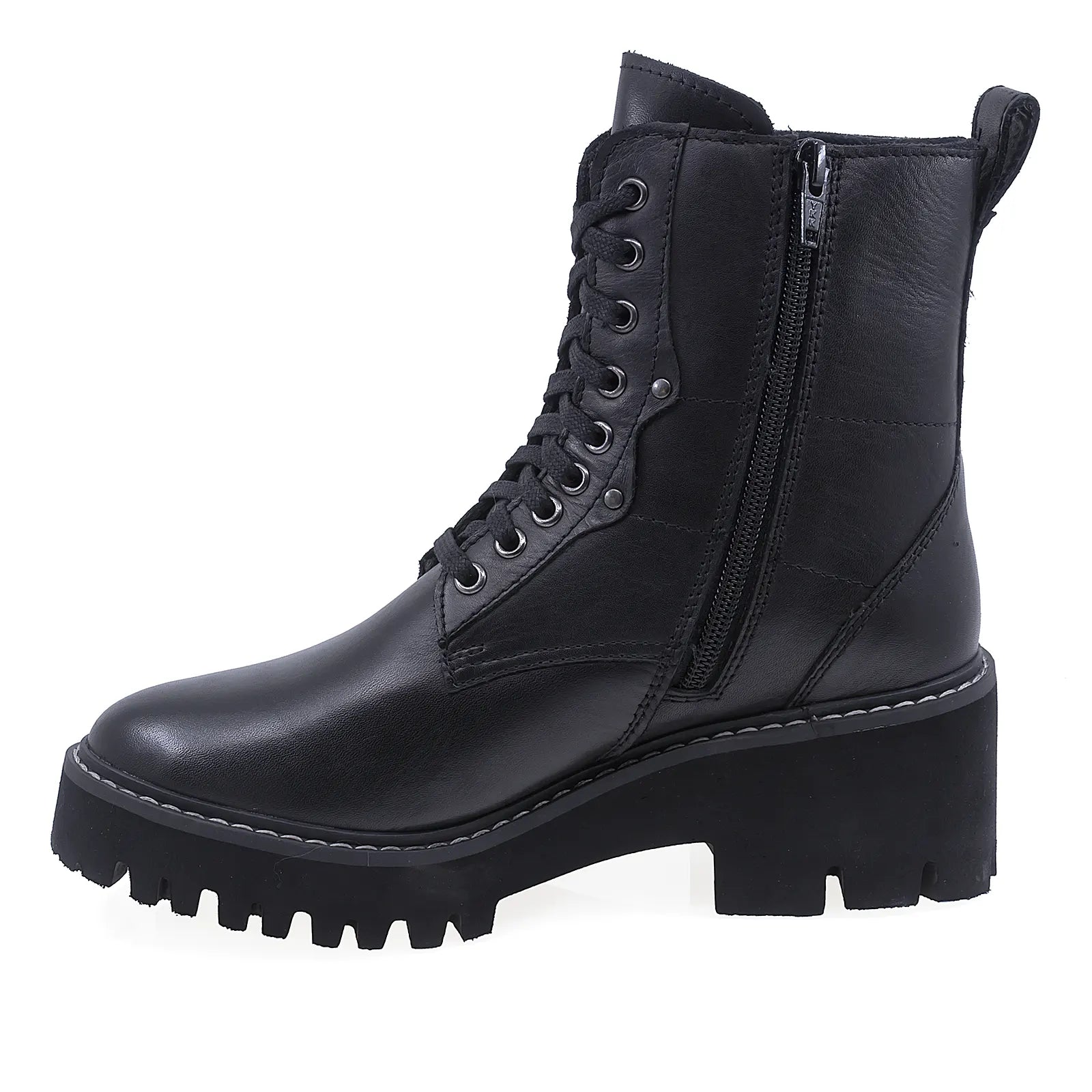 Ghete Dama Casual Anna Viotti Piele Naturala D200-67602 Negru