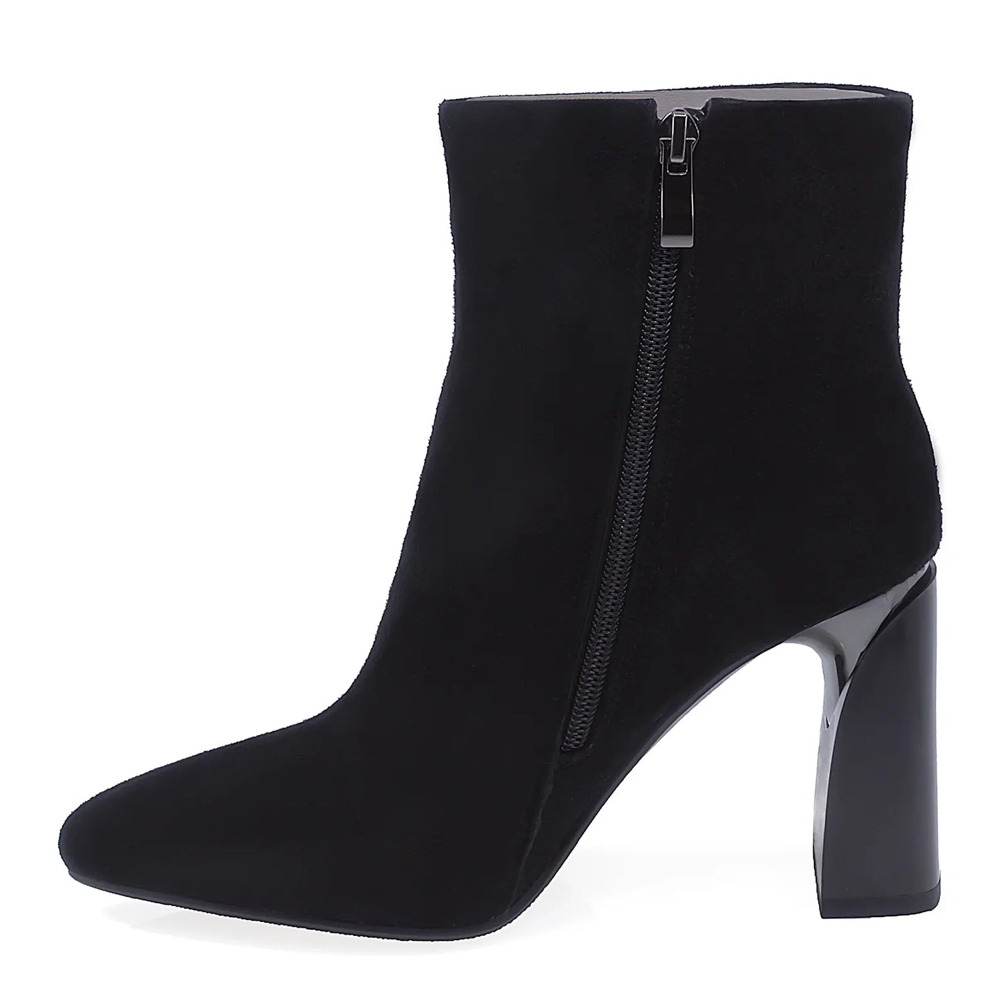 Ghete Dama Elegante Anna Viotti Piele Intoarsa D112-GAW2575 Negru