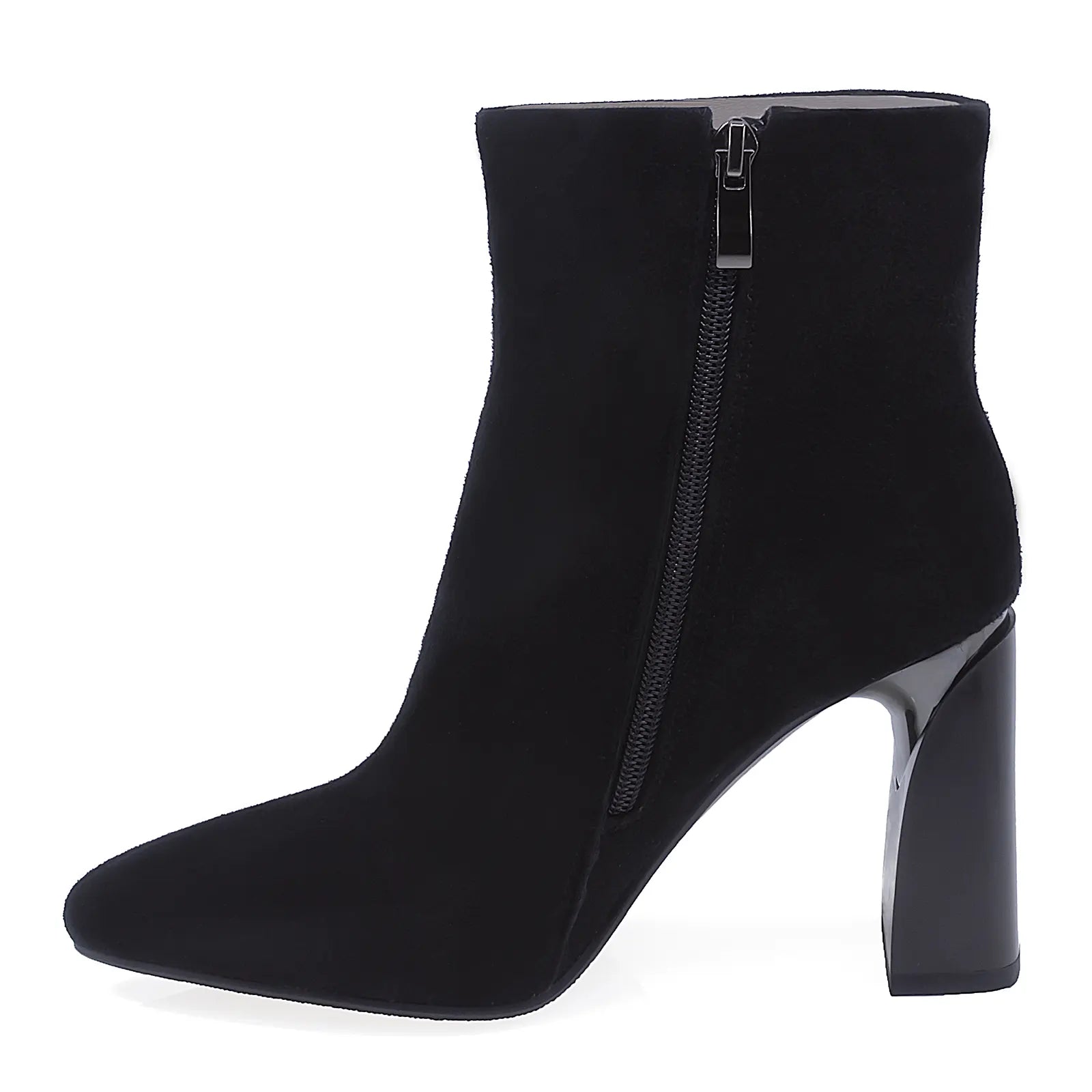 Ghete Dama Elegante Anna Viotti Piele Intoarsa D112-GAW2575 Negru