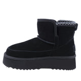 Ghete Dama Casual Anna Viotti Piele Intoarsa D114-JRGB001-1 Negru