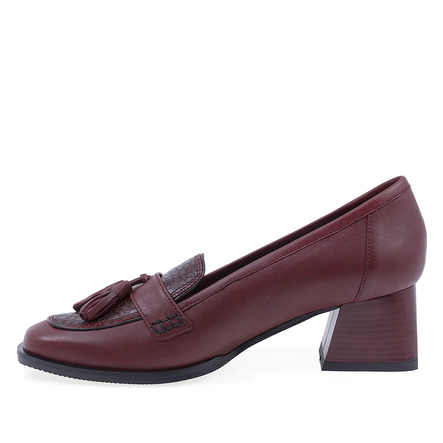 Pantofi dama eleganti Anna Viotti piele naturala D2968 bordo