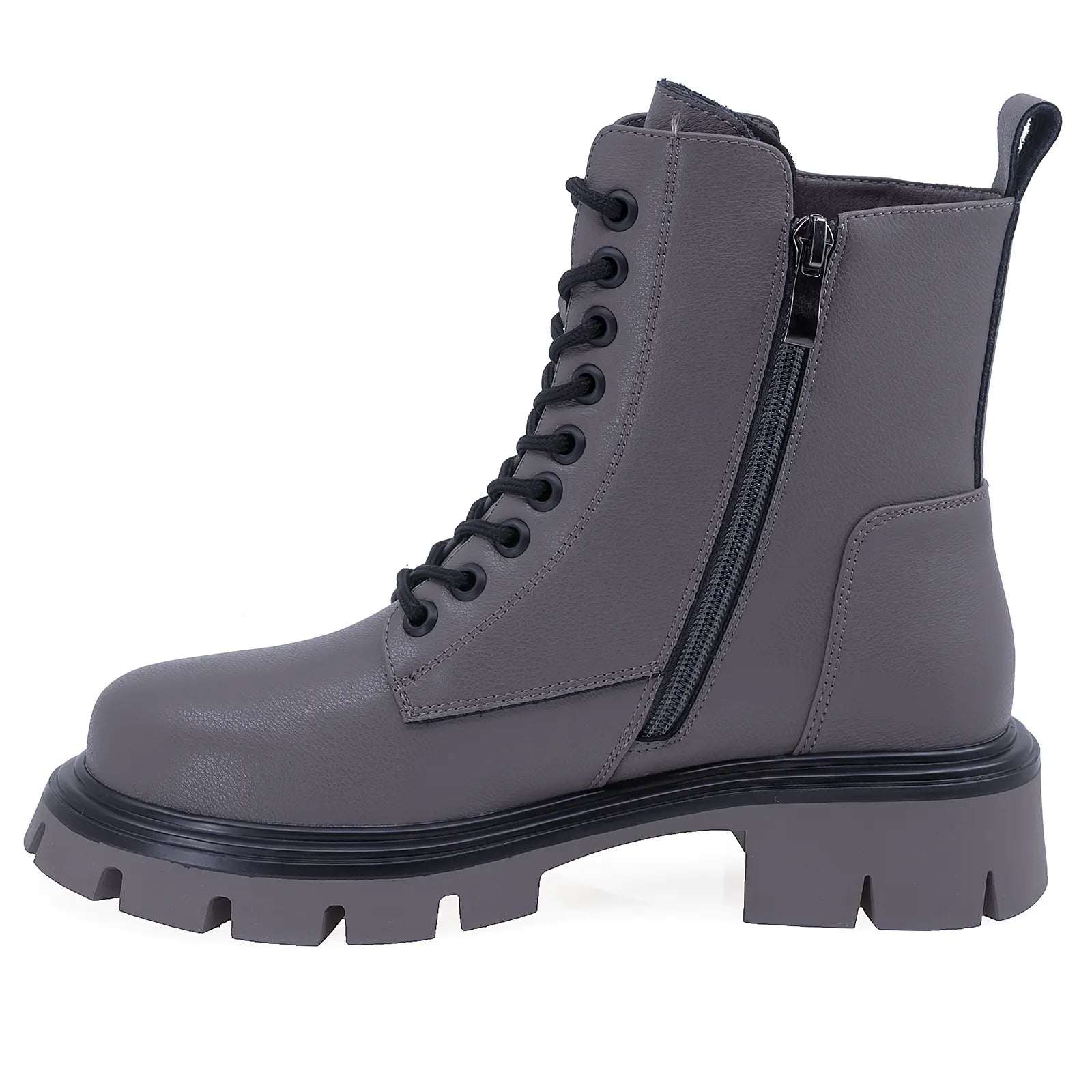 Ghete Dama Casual Anna Viotti Piele Naturala D106-2577-F150 Gri