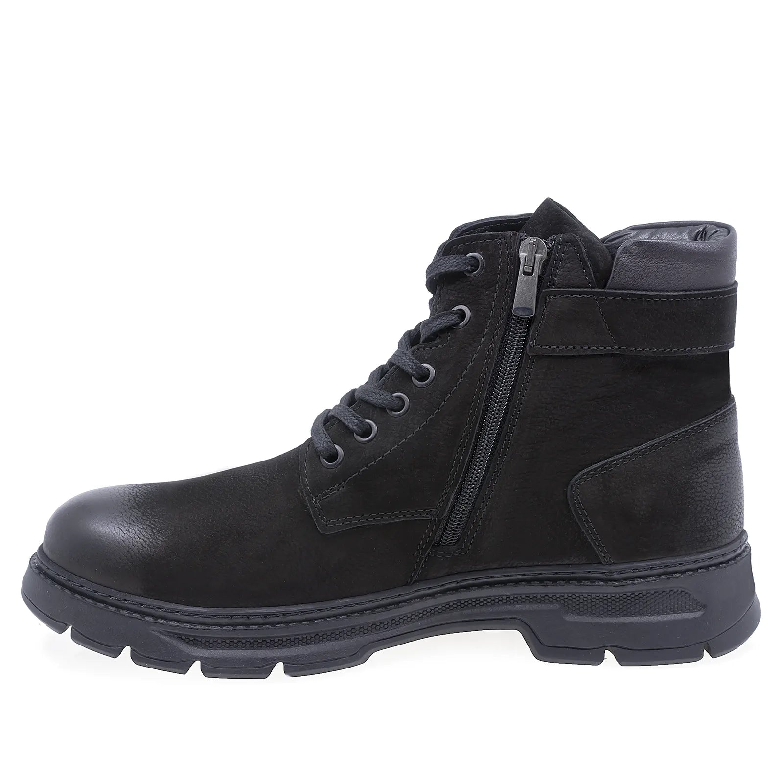 Ghete barbati casual Goretti piele nubuc B36-0456 negru