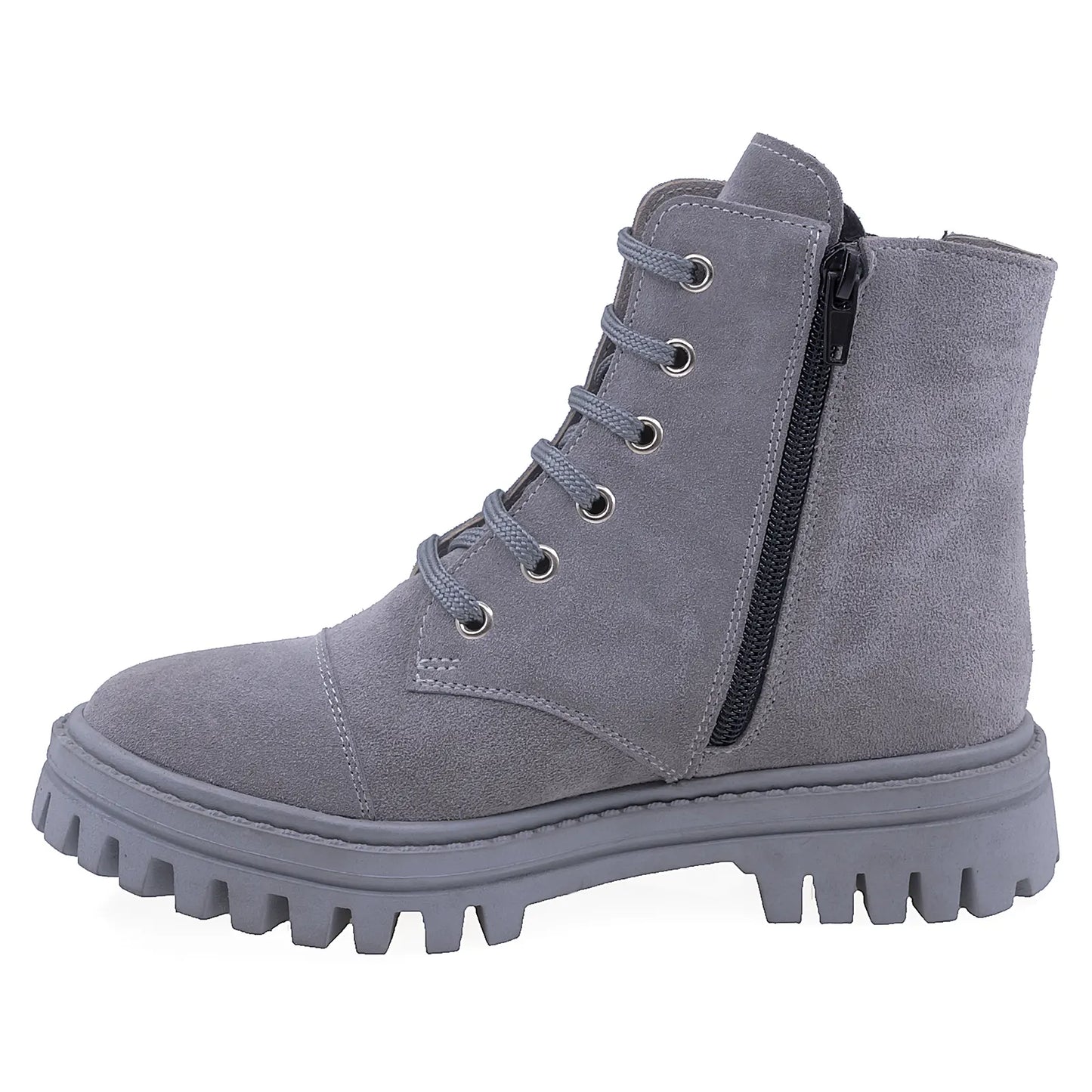 Ghete Dama Casual Anna Viotti Piele Intoarsa D44-4512 Gri