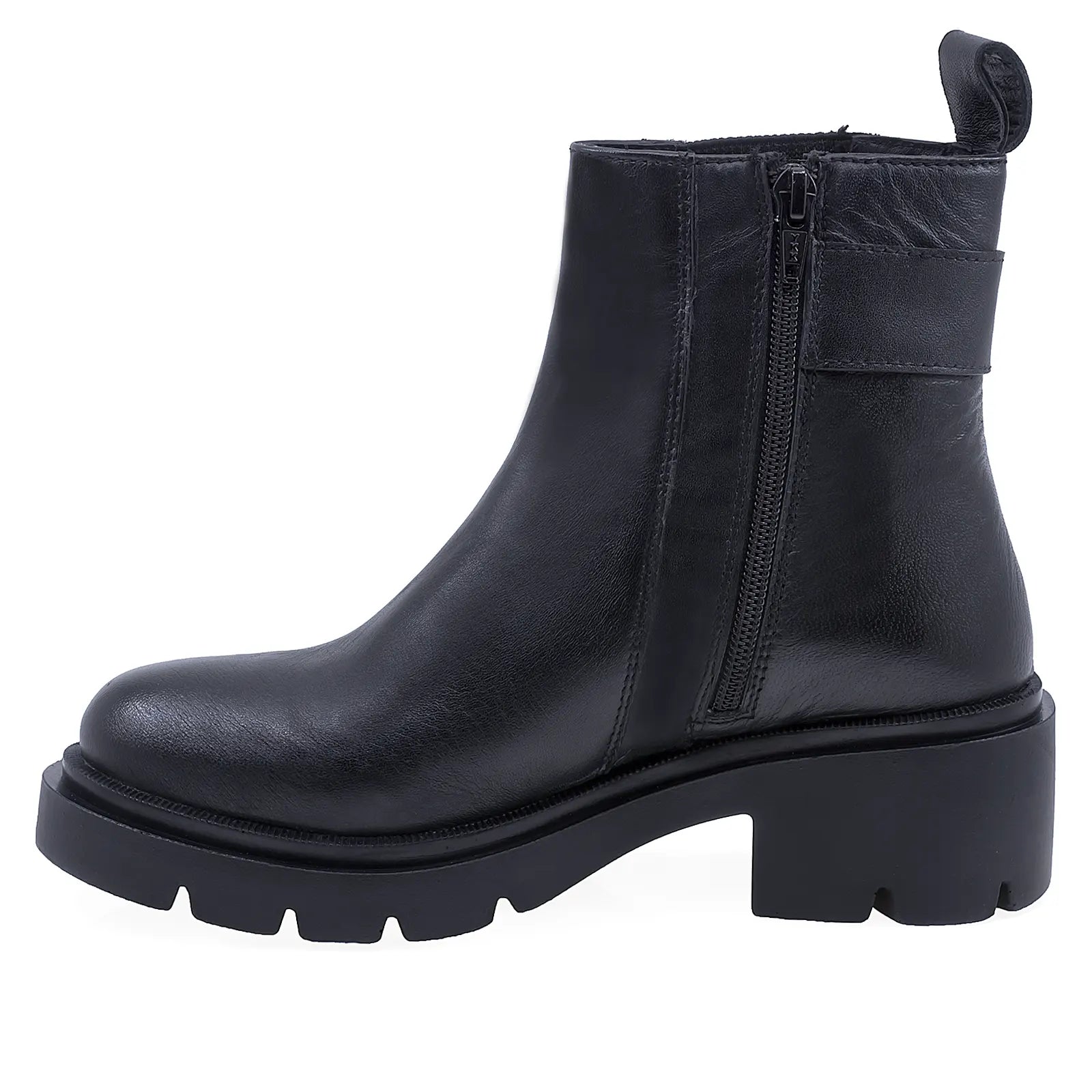 Ghete Dama Casual Anna Viotti Piele Naturala D201-1055 Negru