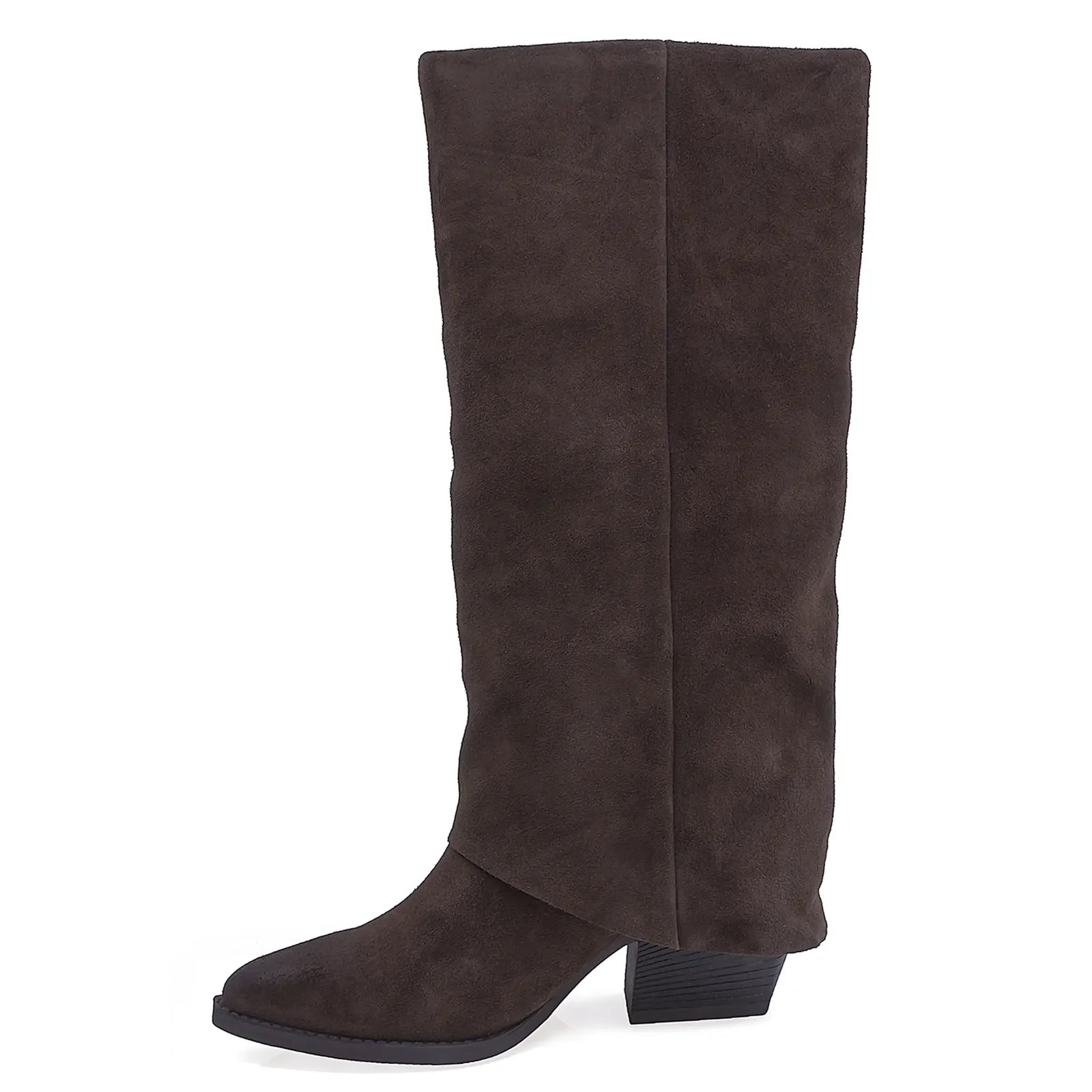 Cizme Dama Casual Anna Viotti Piele Intoarsa D115-SHN2380-32R Maro