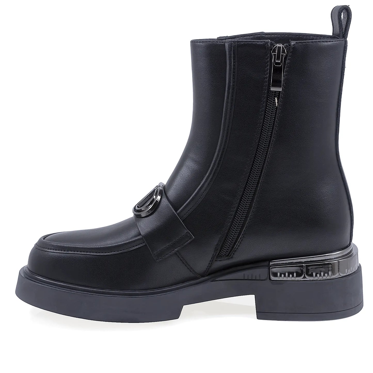 Ghete Dama Casual Anna Viotti Piele Naturala D106-D502-K137 Negru