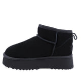 Ghete Dama Casual Anna Viotti Piele Intoarsa D113-MORES DB MINI Negru