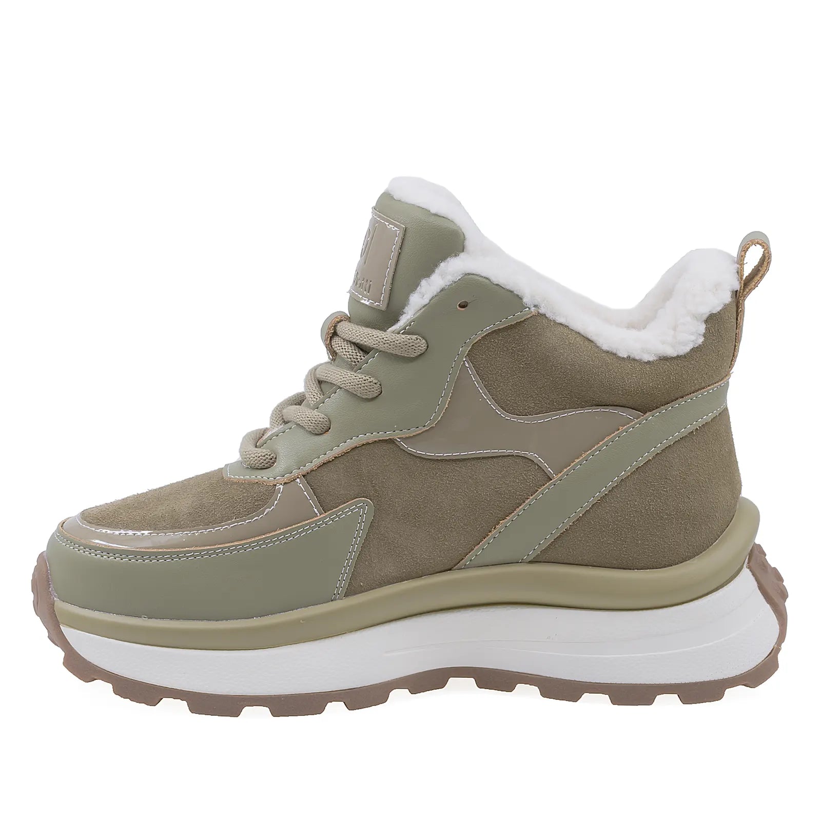 Ghete Dama Casual Anna Viotti Piele Intoarsa D106-M285-Q361 Verde