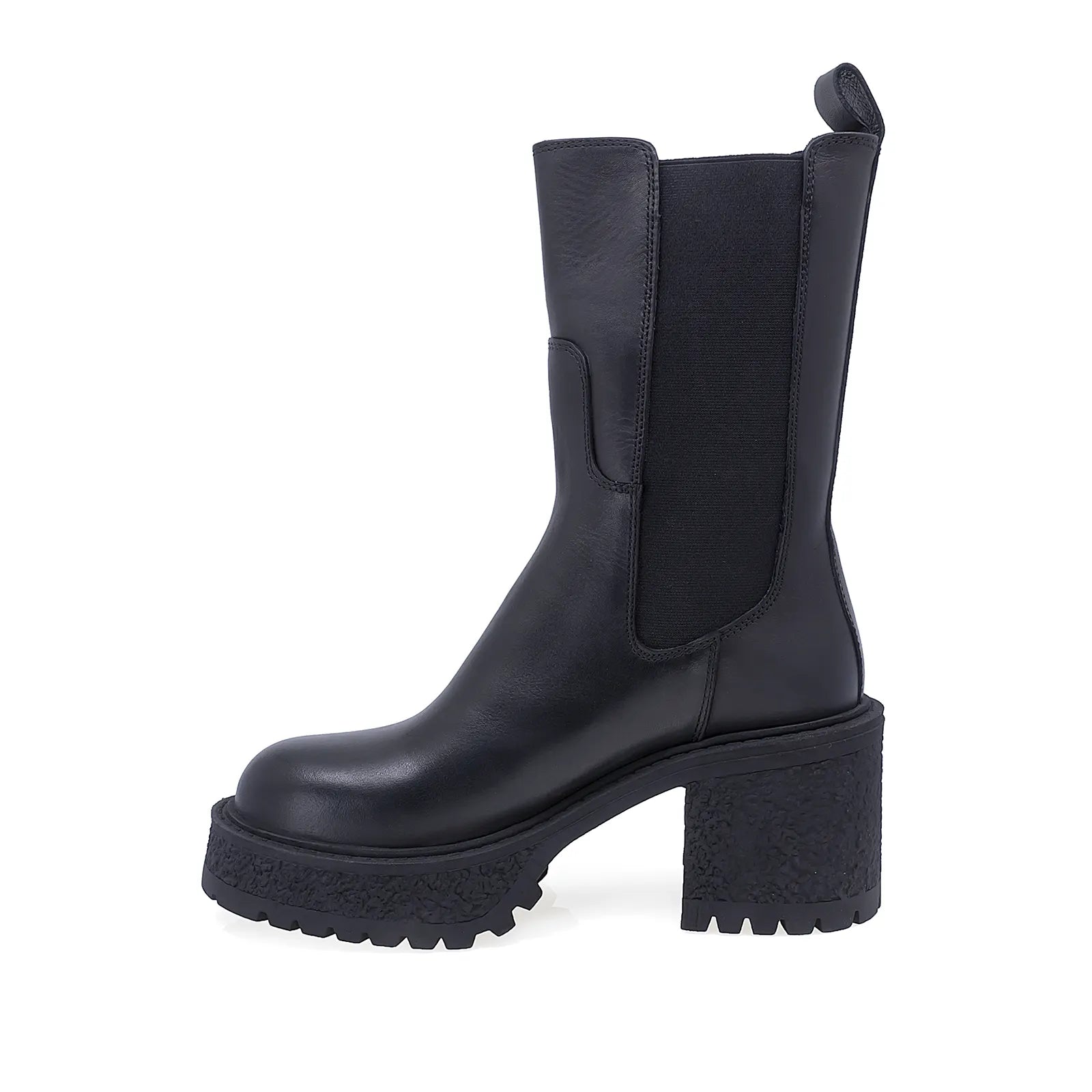 Ghete Dama Casual Anna Viotti Piele Naturala D15-08330 Negru