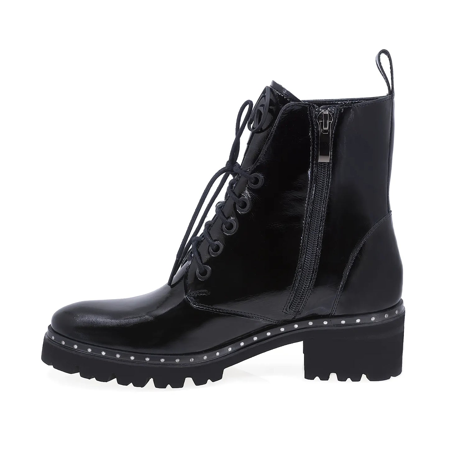 Ghete Dama Casual Anna Viotti Piele Lacuita D2301 Negru