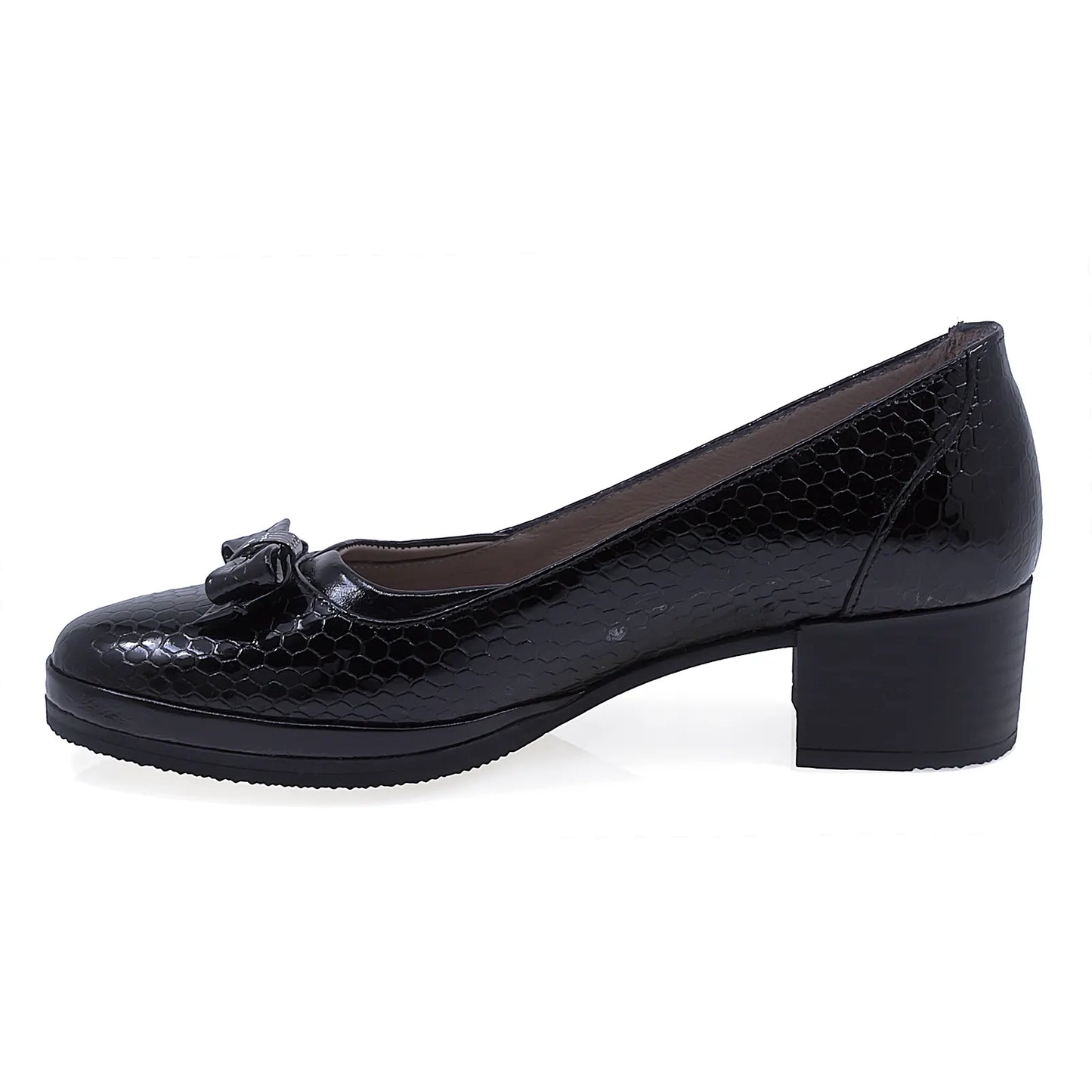 Pantofi Dama Casual Anna Viotti Piele Lacuita D50-5431 Negru