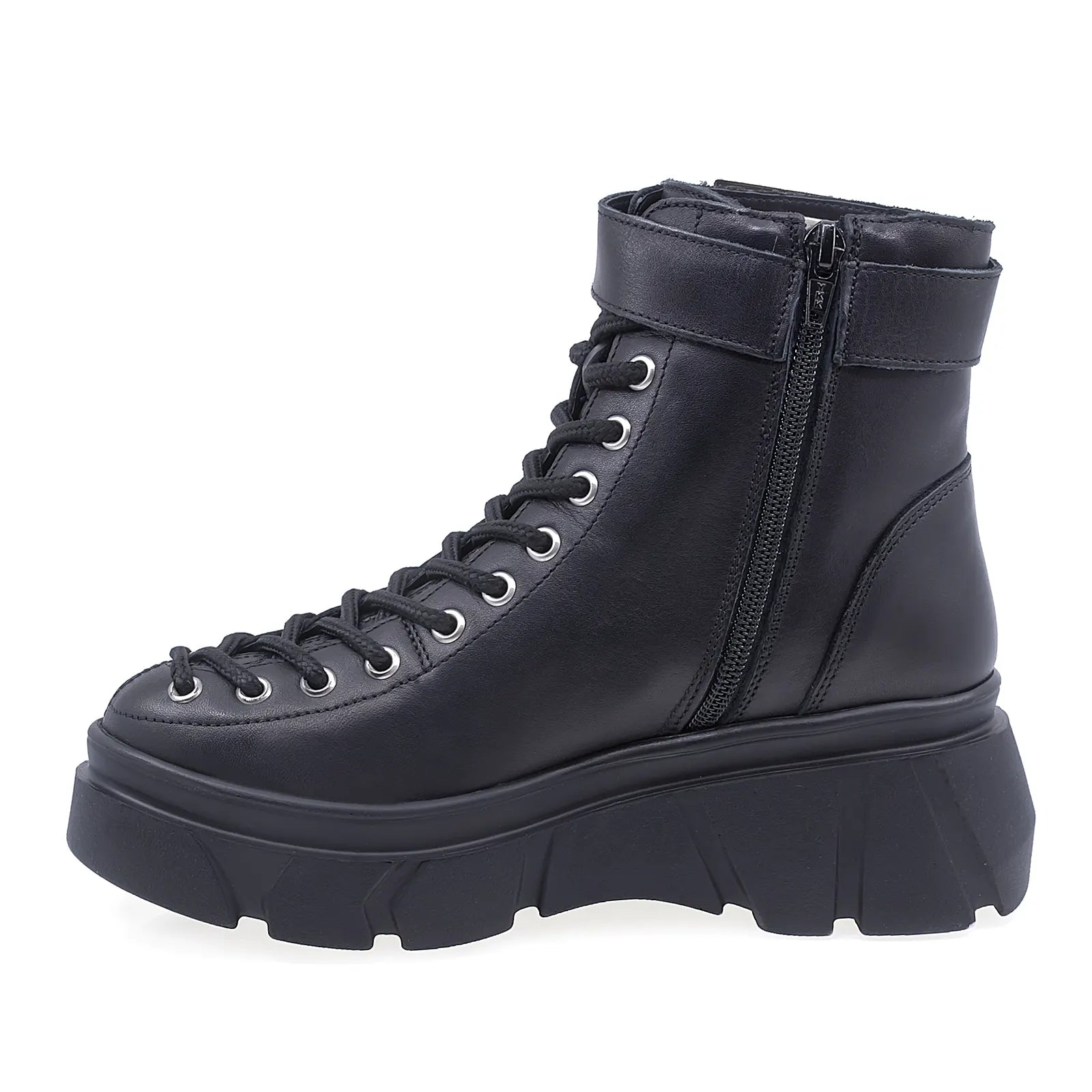 Ghete Dama Casual Anna Viotti Piele Naturala D44-578B Negru