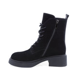 Ghete Dama Casual Anna Viotti Piele Intoarsa D105-1601R-LV2180-TL-03-Z317-NT-01 Negru