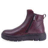Ghete Dama Casual Anna Viotti Piele Naturala D54-1900-18 Bordo