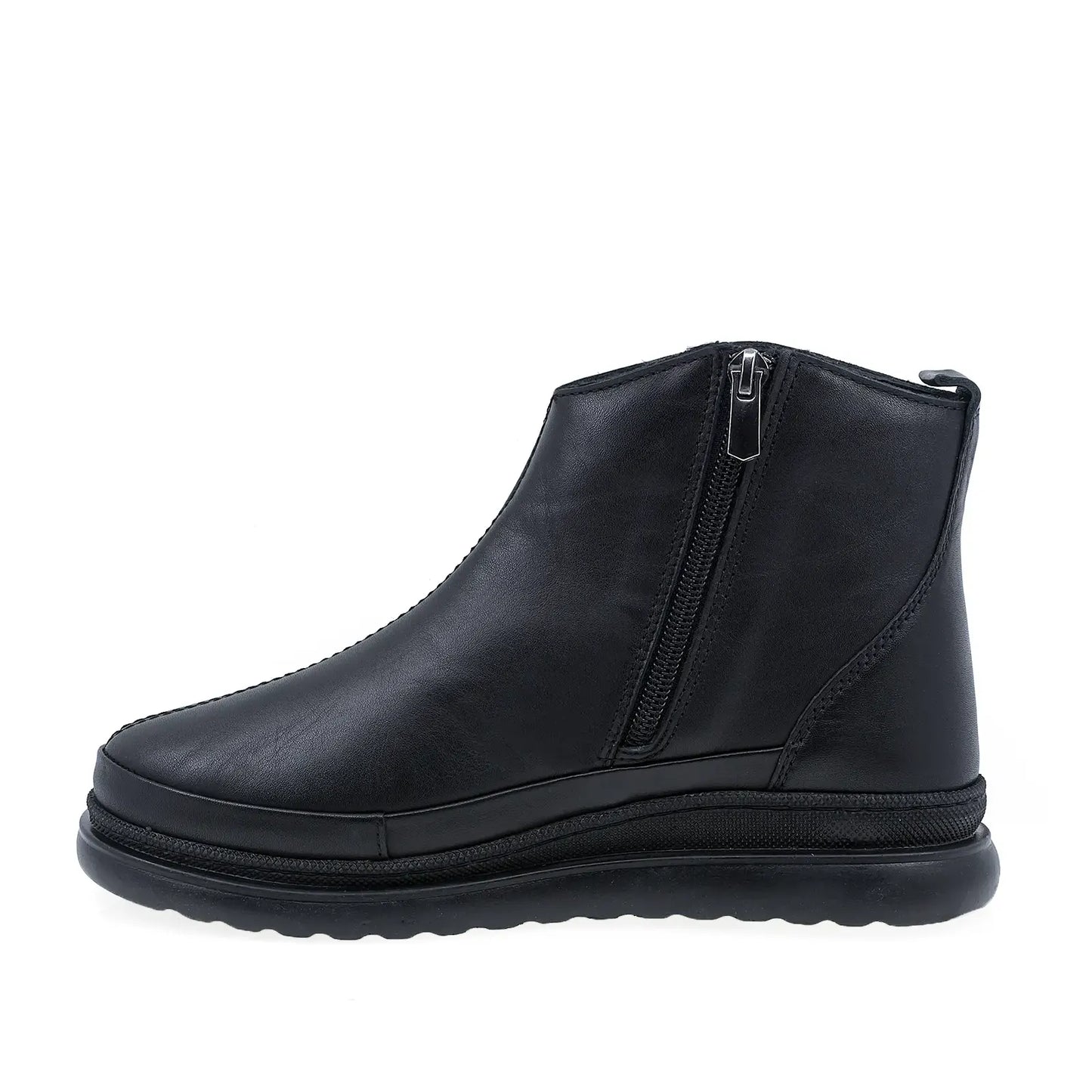 Ghete Dama Casual Anna Viotti Piele Naturala D69-290 Negru