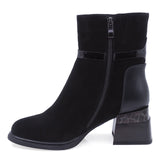 Ghete Dama Elegante Anna Viotti Piele Intoarsa D112-GAW2573 Negru