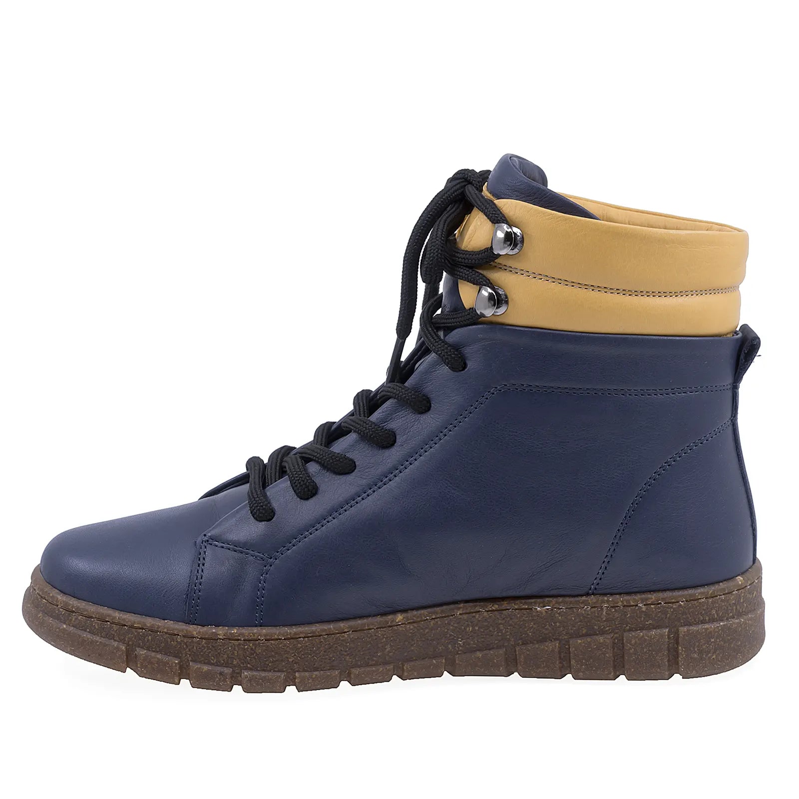 Ghete Dama Casual Anna Viotti Piele Naturala D45-25906-06-165 Bleumarin