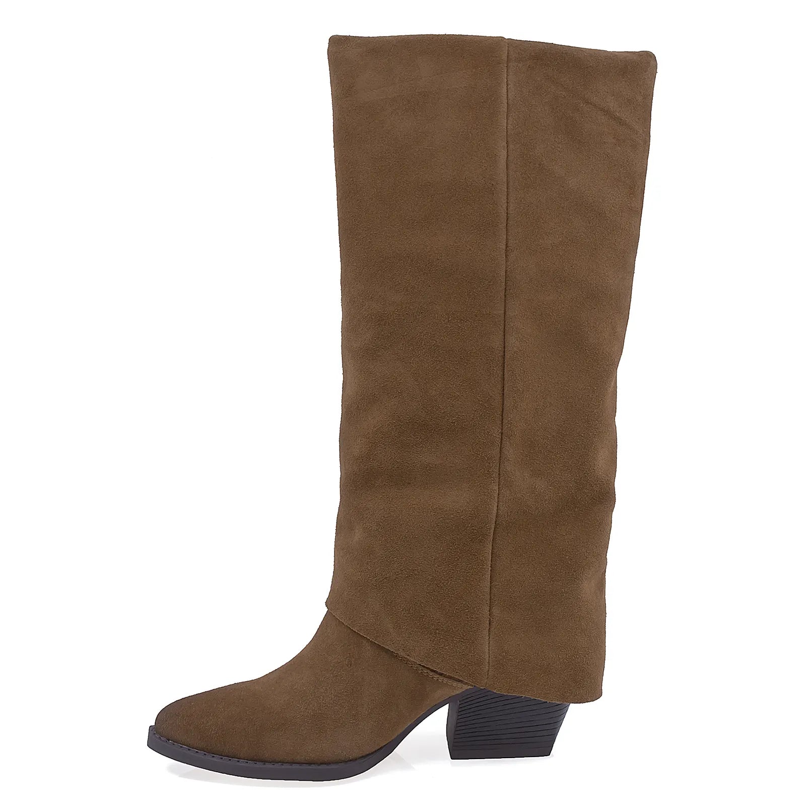 Cizme Dama Casual Anna Viotti Piele Intoarsa D115-SHN2380-32R Camel