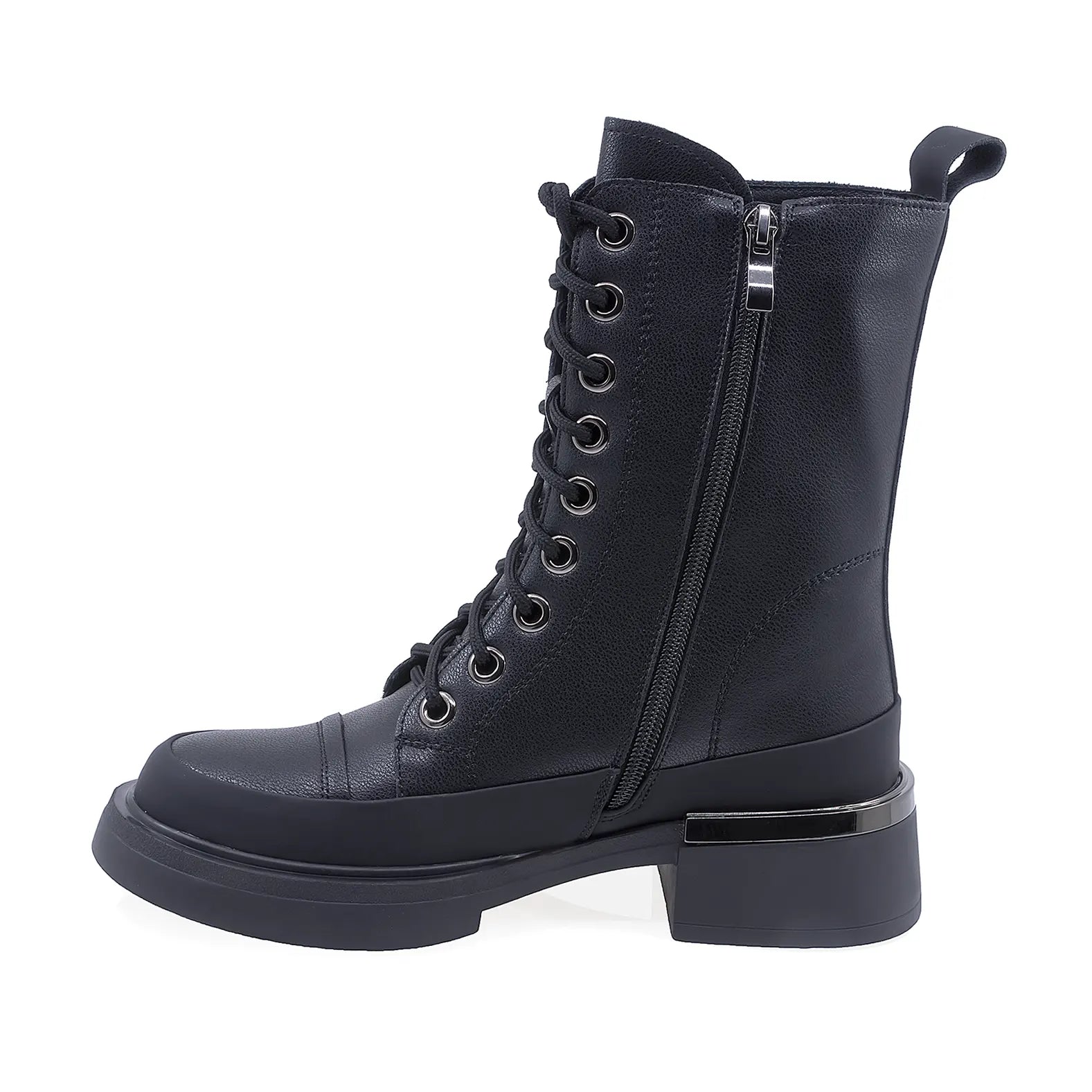 Ghete Dama Casual Anna Viotti Piele Naturala D107-PH3168-Z38464-R-3 Negru