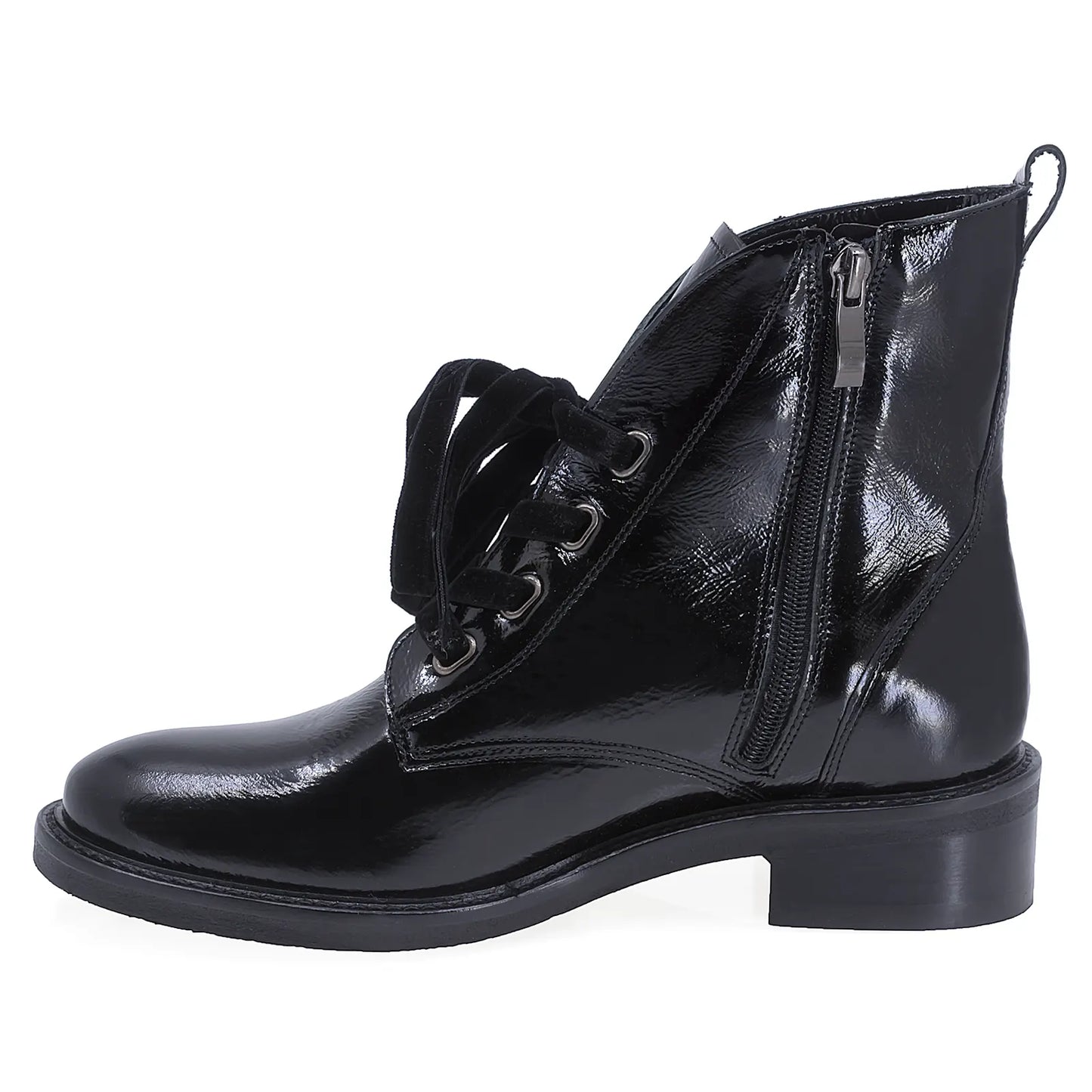 Ghete Dama Casual Anna Viotti Piele Lacuita D2940 Negru