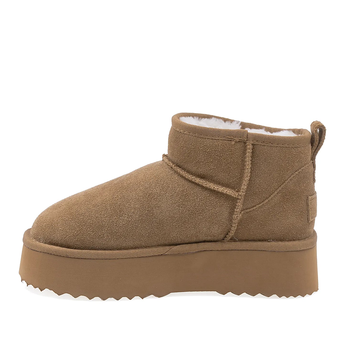 Ghete Dama Casual Anna Viotti Piele Intoarsa D113-MORES DB MINI Camel
