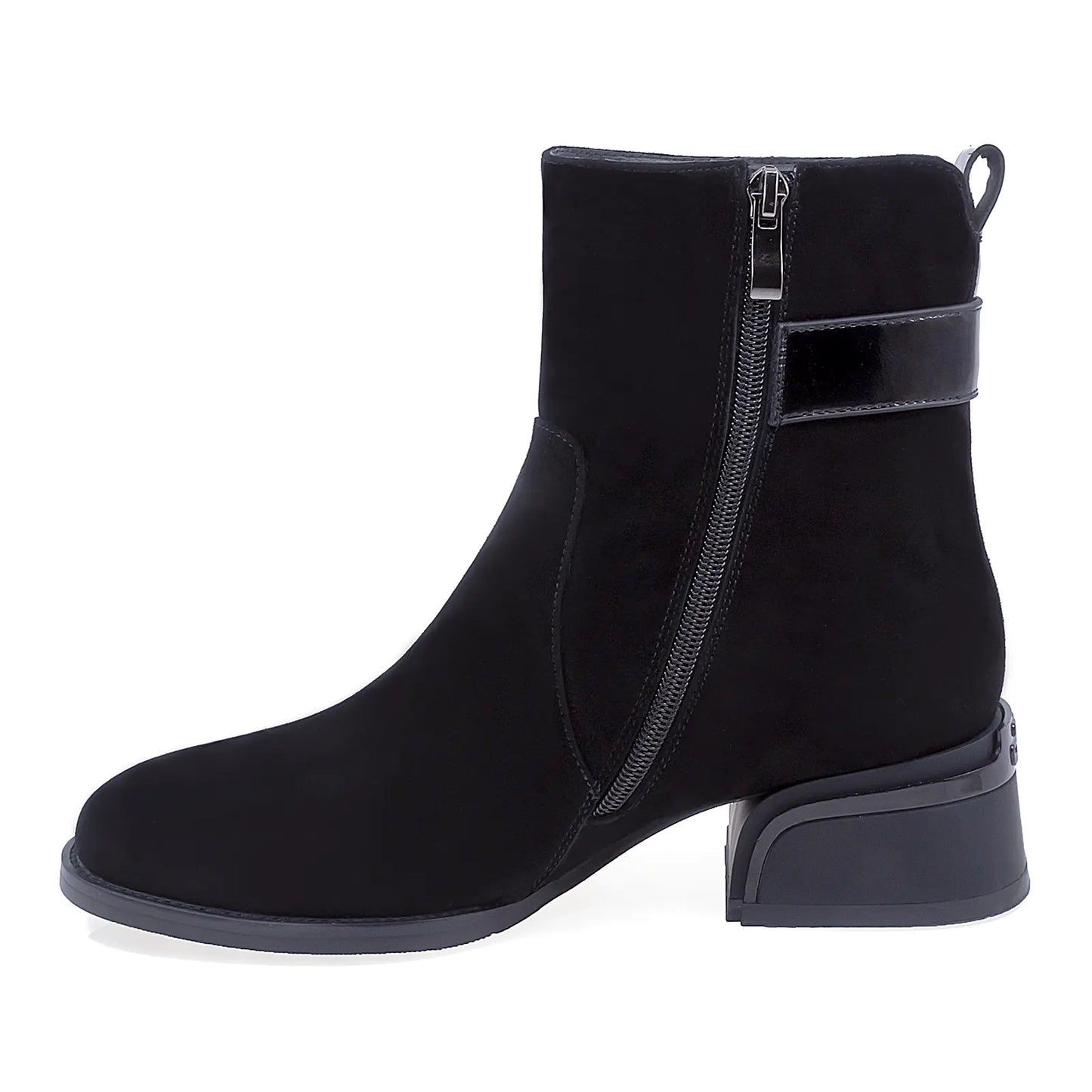 Ghete Dama Elegante Anna Viotti Piele Intoarsa D112-GAW-2529 Negru