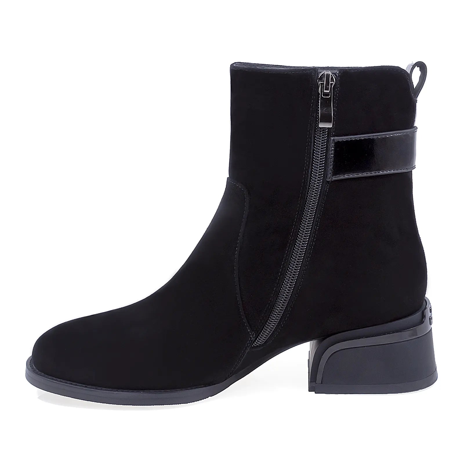 Ghete Dama Elegante Anna Viotti Piele Intoarsa D112-GAW-2529 Negru