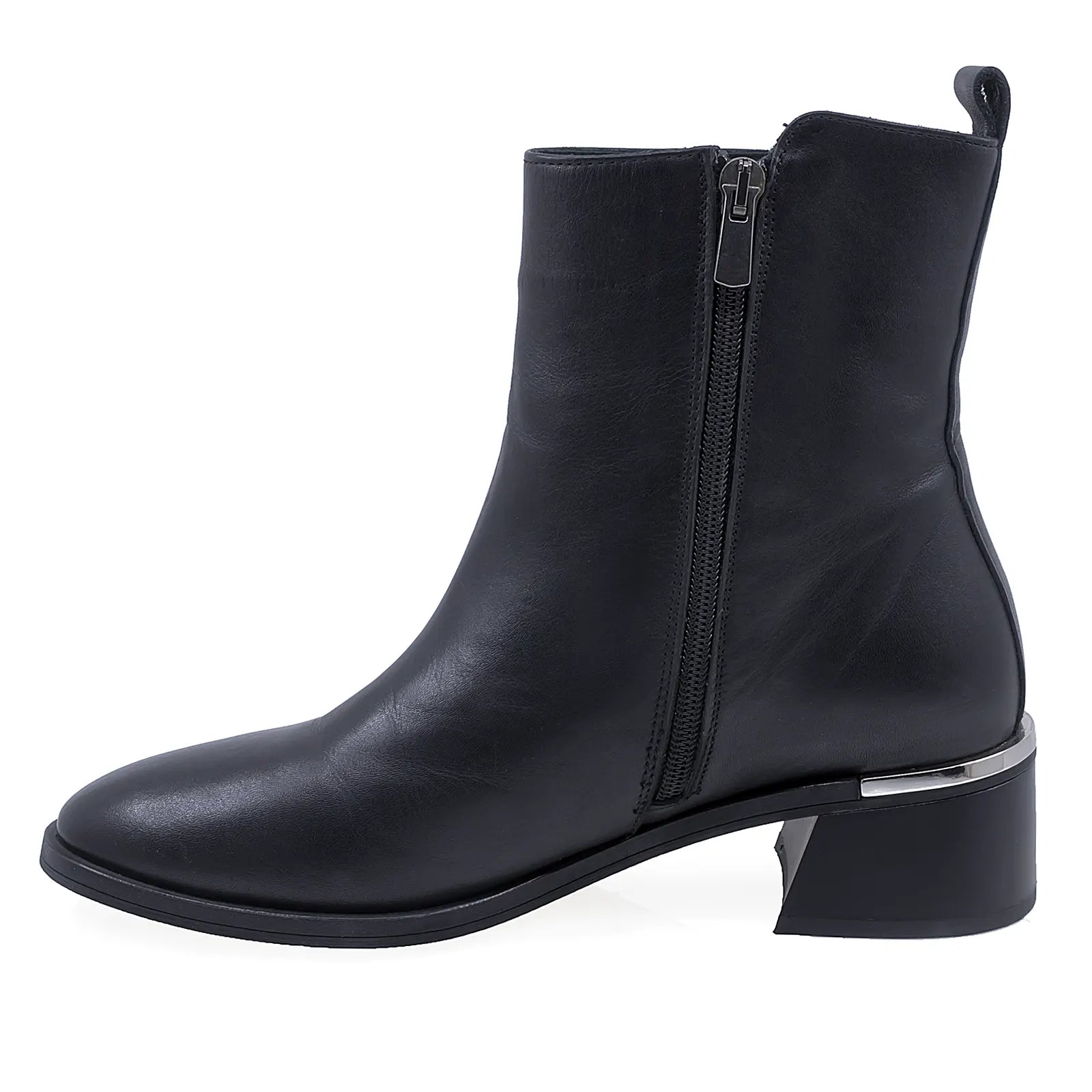 Ghete Dama Elegante Anna Viotti Piele Naturala D50-4229 Negru