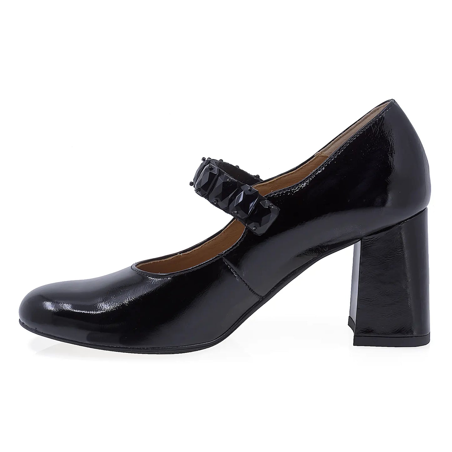 Pantofi dama eleganti Anna Viotti piele lacuita D2965 negru