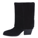 Ghete Dama Casual Anna Viotti Piele Intoarsa D115-SHN2380-29R Negru