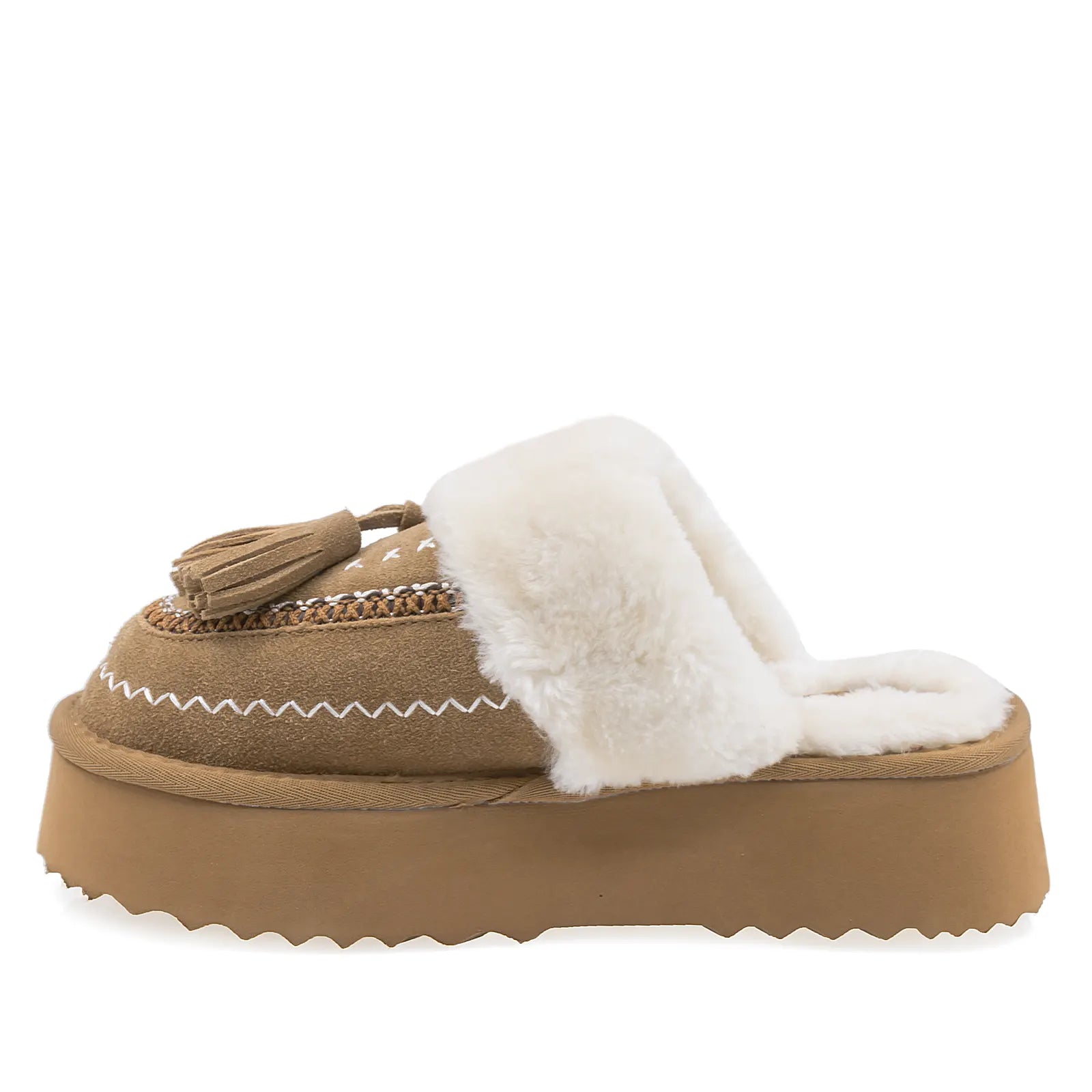 Papuci Dama Casual Anna Viotti Piele Intoarsa D113-3 Camel